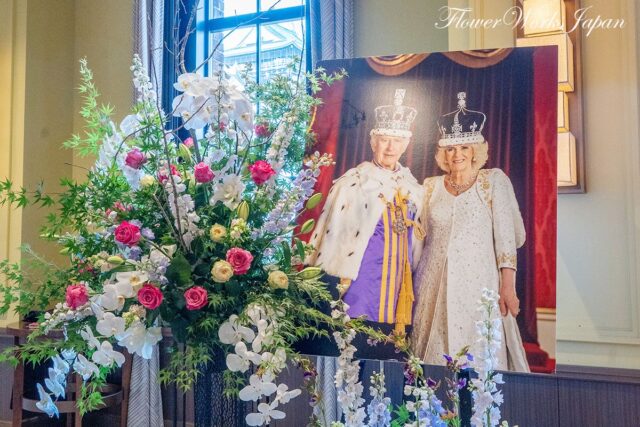 チャールズ国王誕生日、イギリス、会場装花、関西日英協会