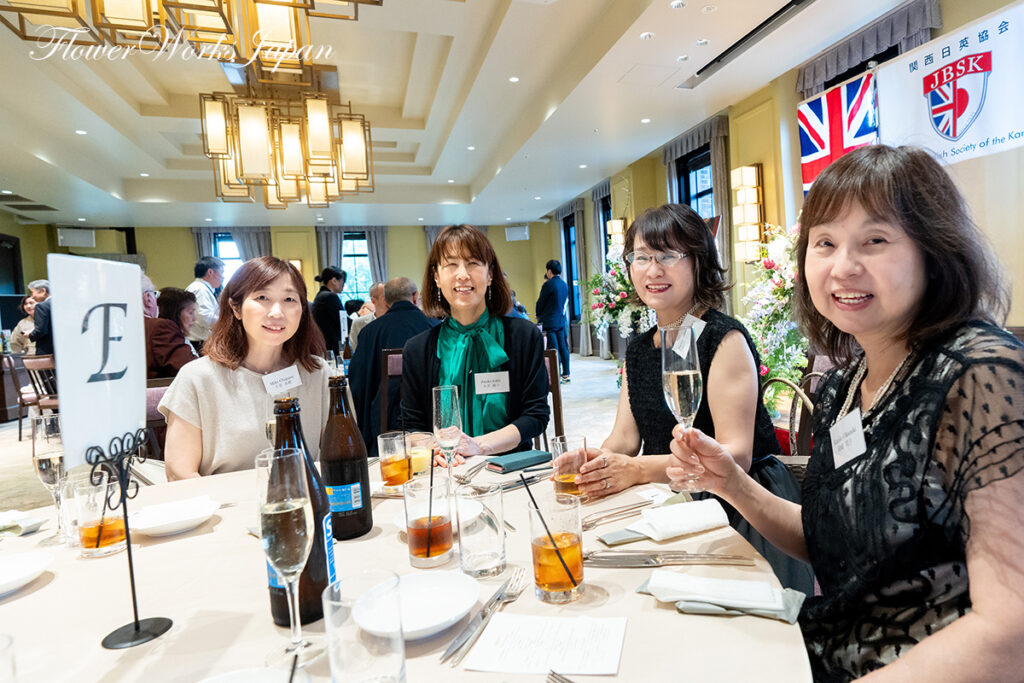 チャールズ国王誕生日、イギリス、会場装花、関西日英協会